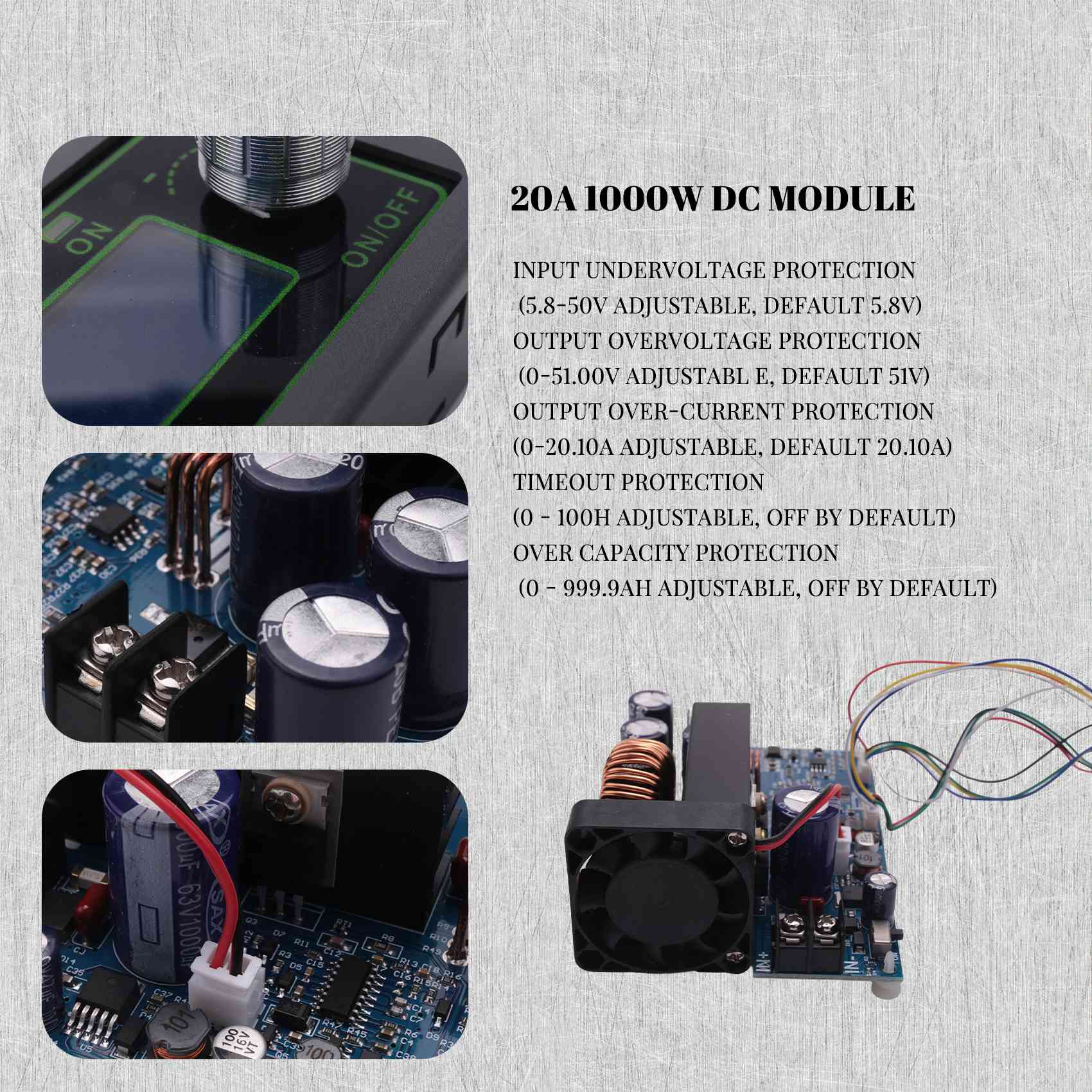 Step Down Dc Power Supply Module 1000W - [NEWA08R] WZ5020L 20A 1000W Modul Daya